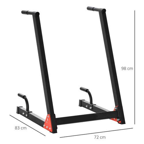 HOMCOM Upper Body Dip Stand Station Workout Equipment for Pull Ups, Push Ups