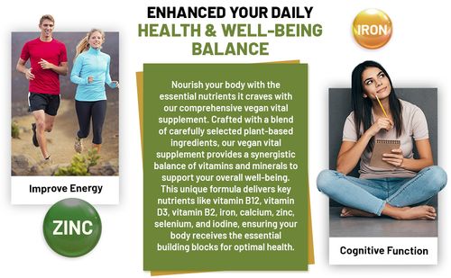 Vegan Vital Multivitamins and Minerals | 120 Vegan Multivitamin Capsule by Prowise Healthcare