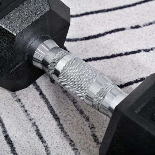 Hexagonal Dumbbells Kit Weight Lifting Exercise for Home Fitness 2x10kg HOMCOM